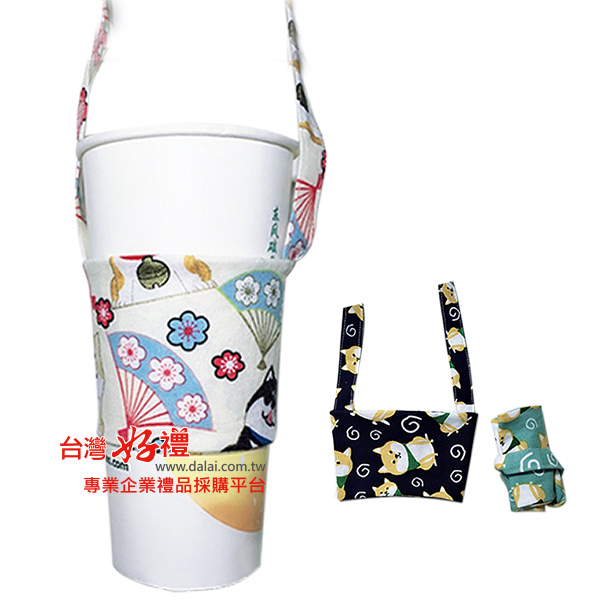 客製帆布手提杯套-D