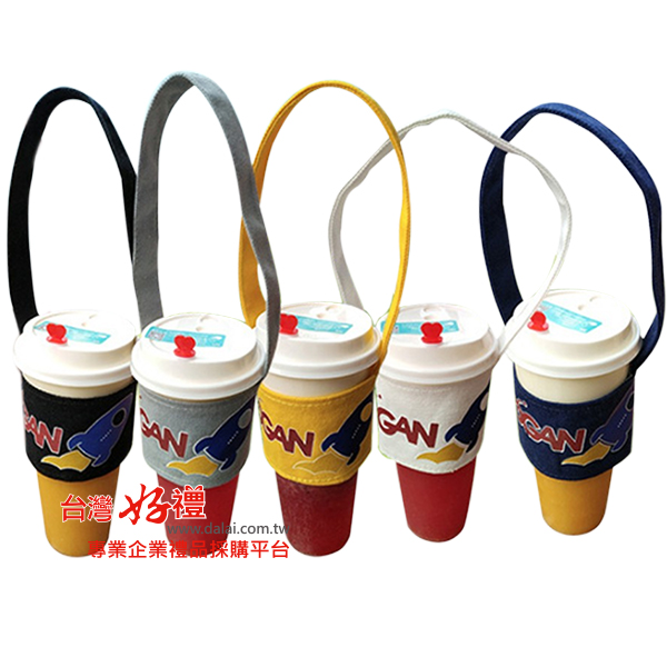 客製帆布手提杯套-A