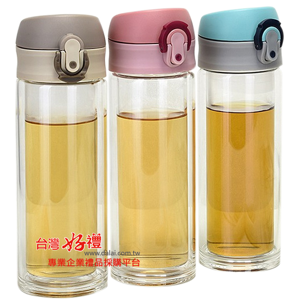 彈跳蓋雙層玻璃杯