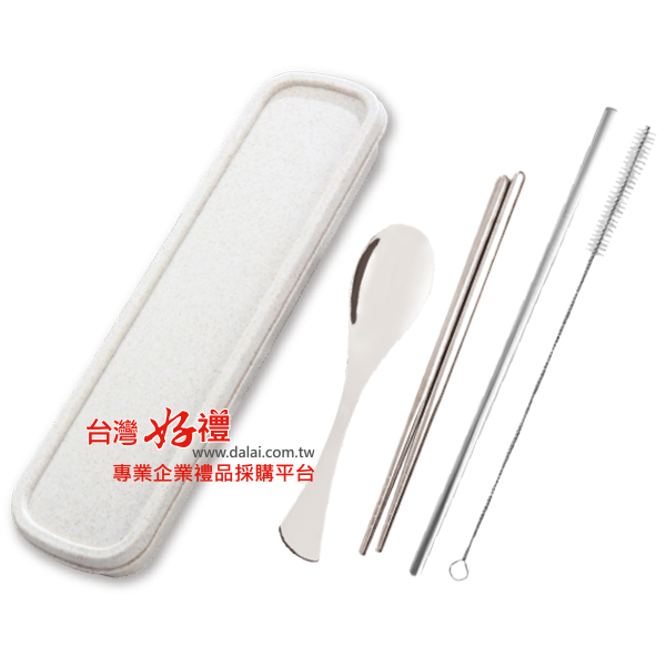 不鏽鋼餐具組-加厚小麥盒(4入)