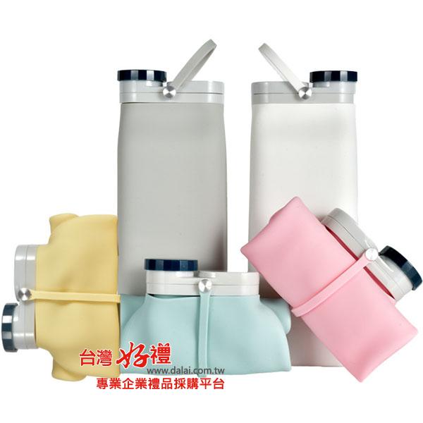 馬卡龍矽膠摺疊水杯